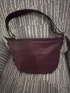 Coach Phoebe Leather Shoulder Bag in Burgundy